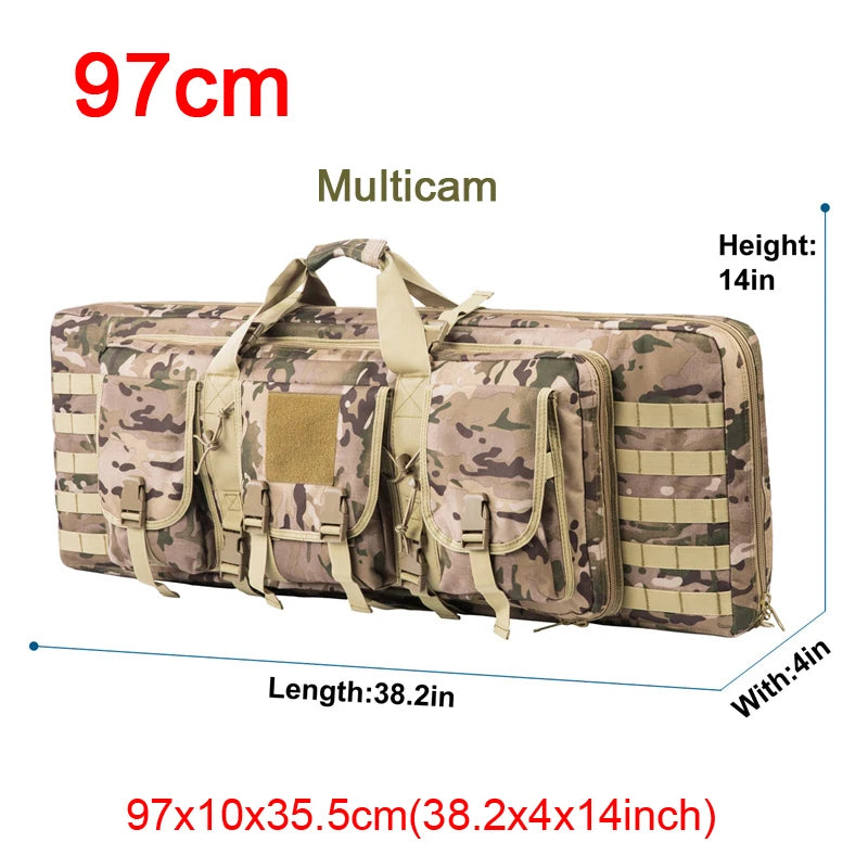 LQARMY Tactical Double Rifle Case Molle Bag for Airsoft Sniper Guns