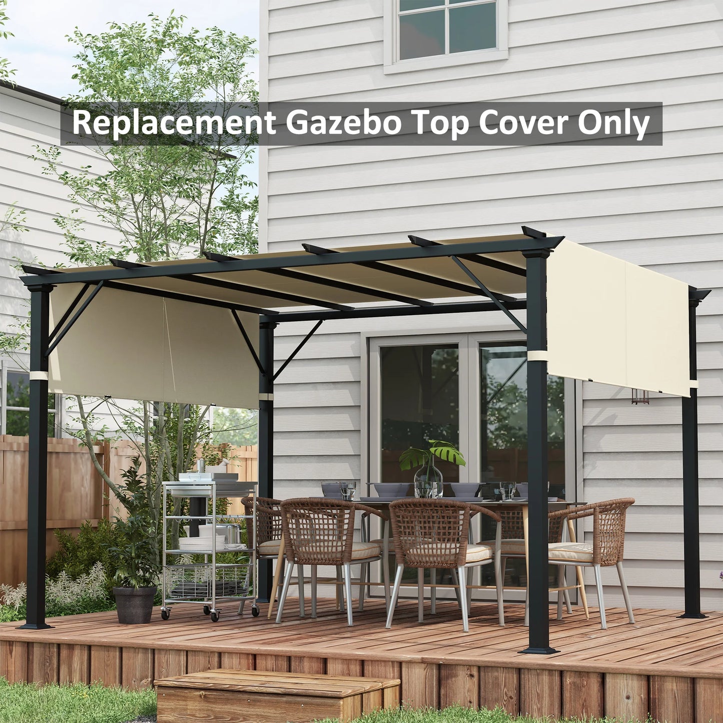 Outsunny Pergola Shade Cover Set for Canopy Protection