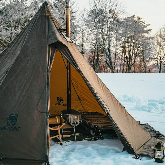 Hot Tent With Stove Jack For 4 Season Camping Tipi