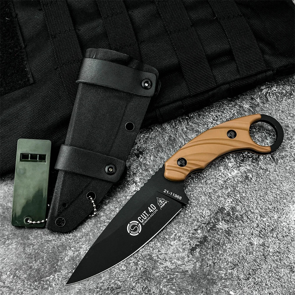 TOPS Knives C.U.T Fixed Blade Knife with Kydex Sheath