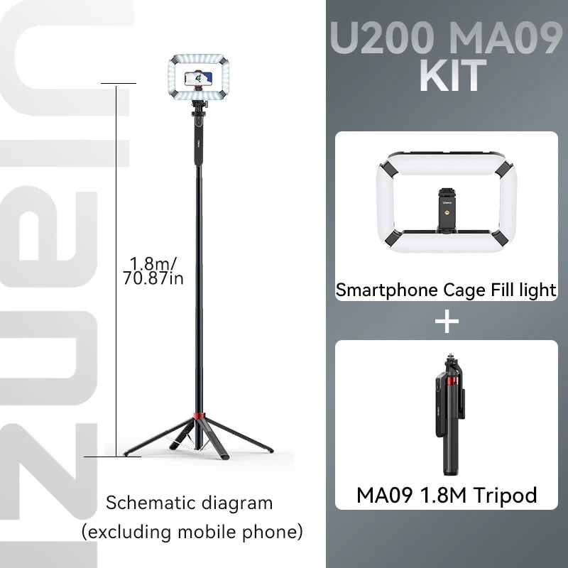 Ulanzi U200 Smartphone Video Rig LED Ring Light 2in1