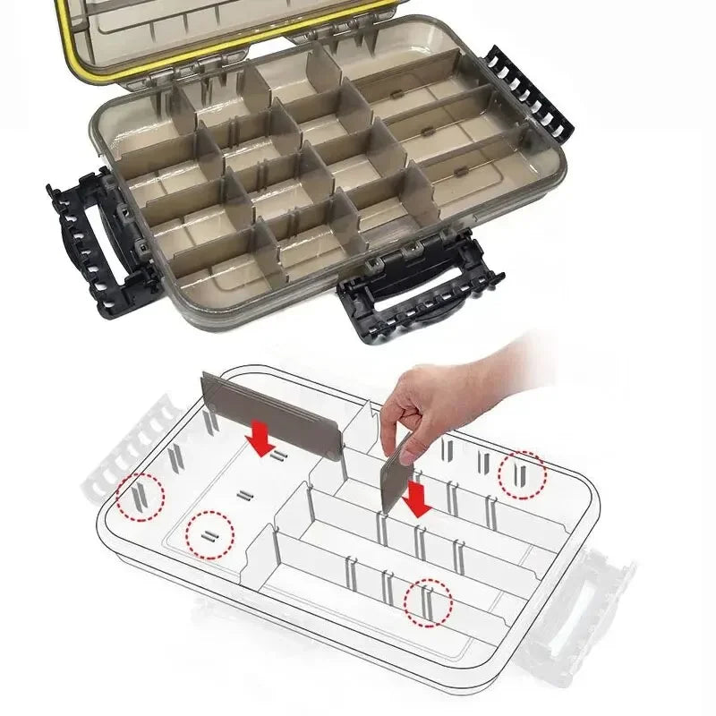 Waterproof Fishing Tackle Box High Capacity Storage