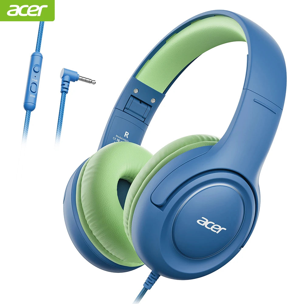 Acer Kids Wired Headphones With Volume Limiter For School