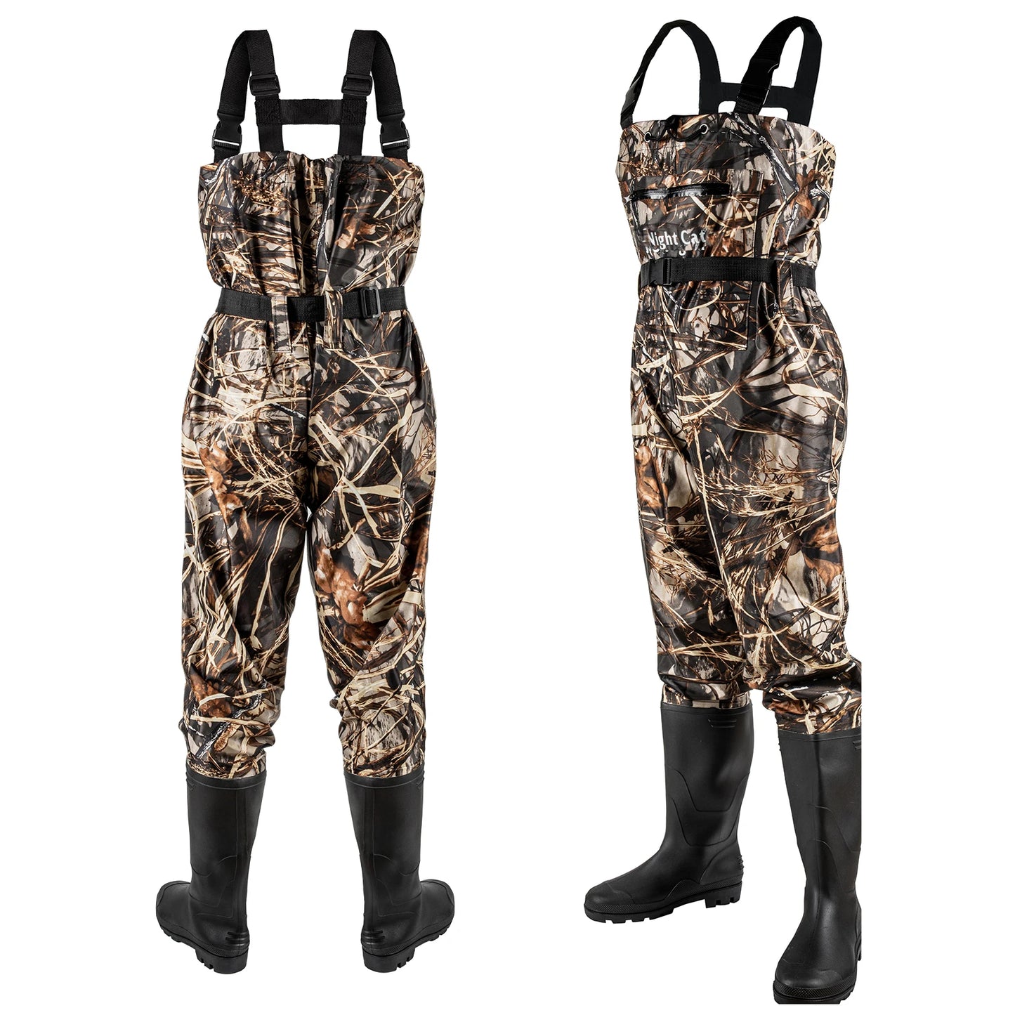 Nylon PVC Chest Waders With Boots For Fishing Waterproof Unisex