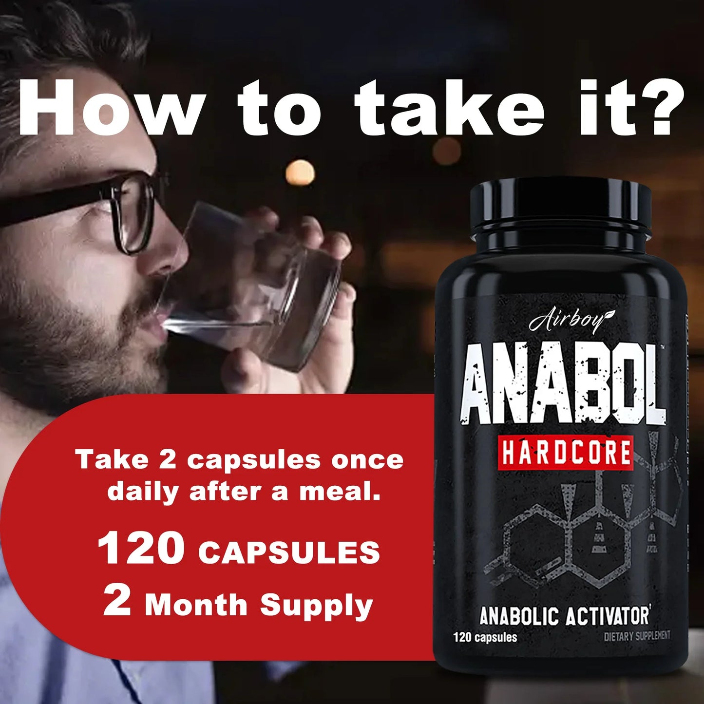 Xemenry Anabol Hardcore Muscle Builder For Lean Firm Gains