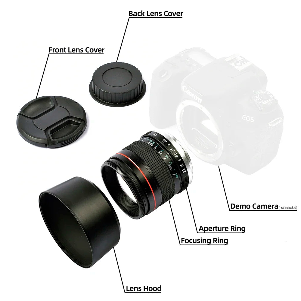 Lightdow 85mm F1.8 Full Frame Manual Focus Portrait Lens For Canon Sony Nikon