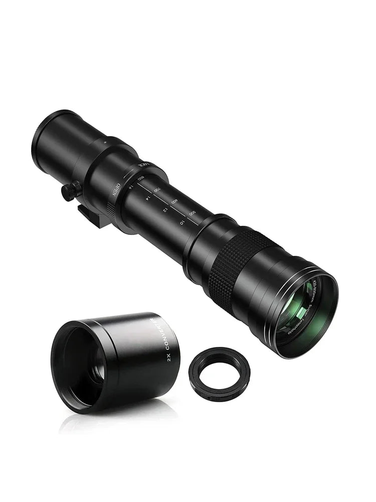 Lightdow 420-800mm F8.3 Manual Zoom Telephoto Lens With 2x Teleconverter
