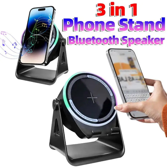 Shunmaii 3in1 Wireless Bluetooth Speaker Phone Stand RGB Ambient Light