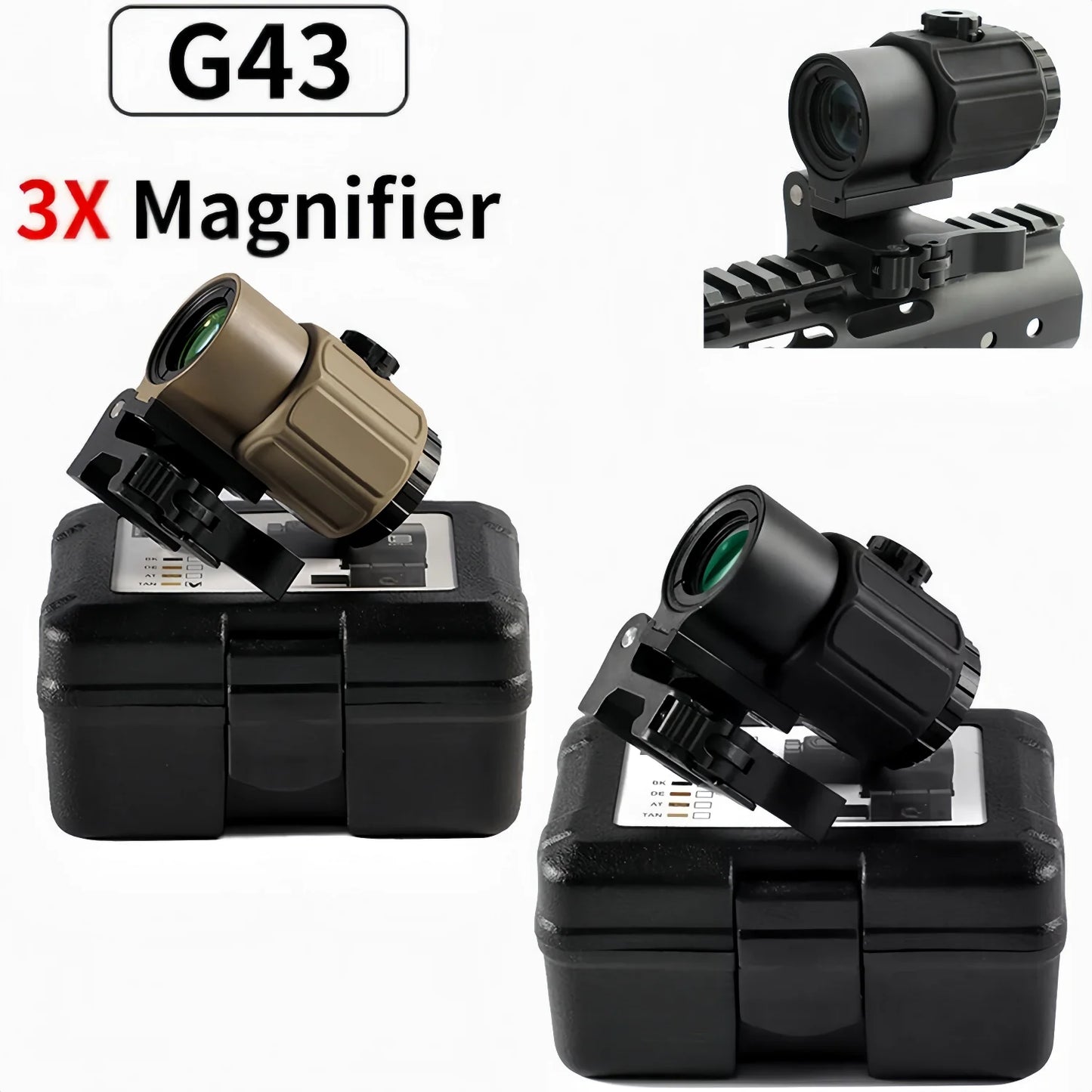 Nabila G33 G43 G45 Tactical Magnifier Scope For Airsoft