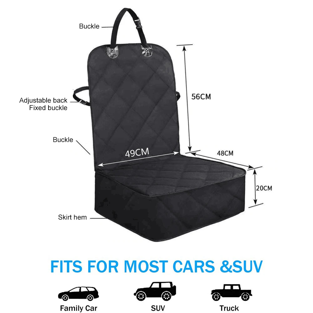 Shunmaii Waterproof Dog Car Front Seat Cover Non Slip