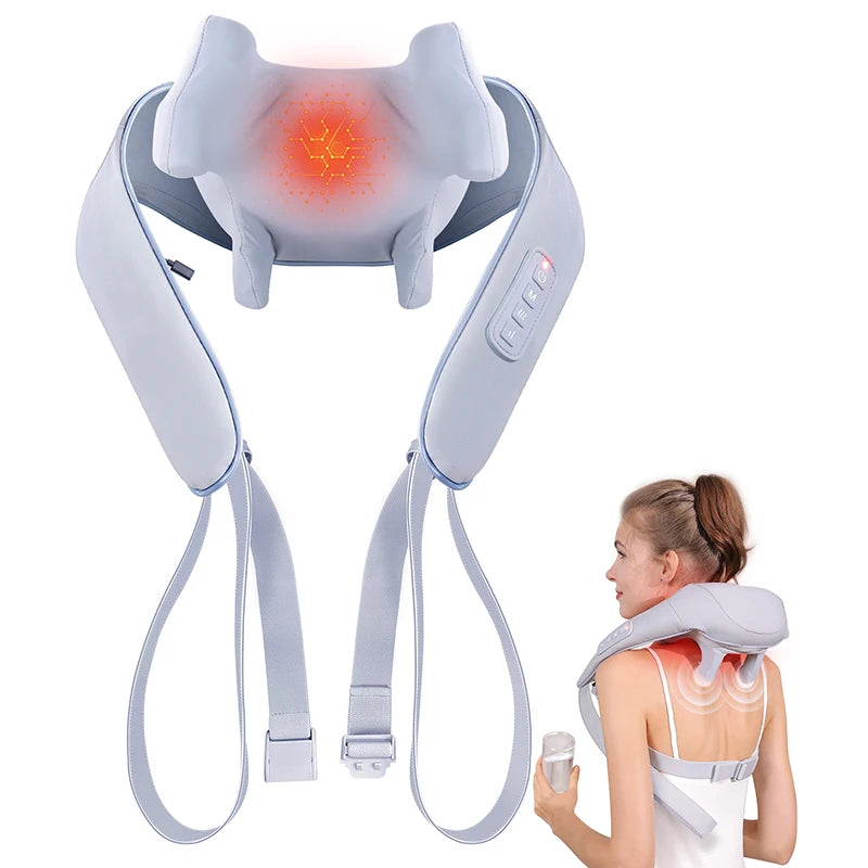 MASGREE Shiatsu Back Neck Massager Cordless with Heat