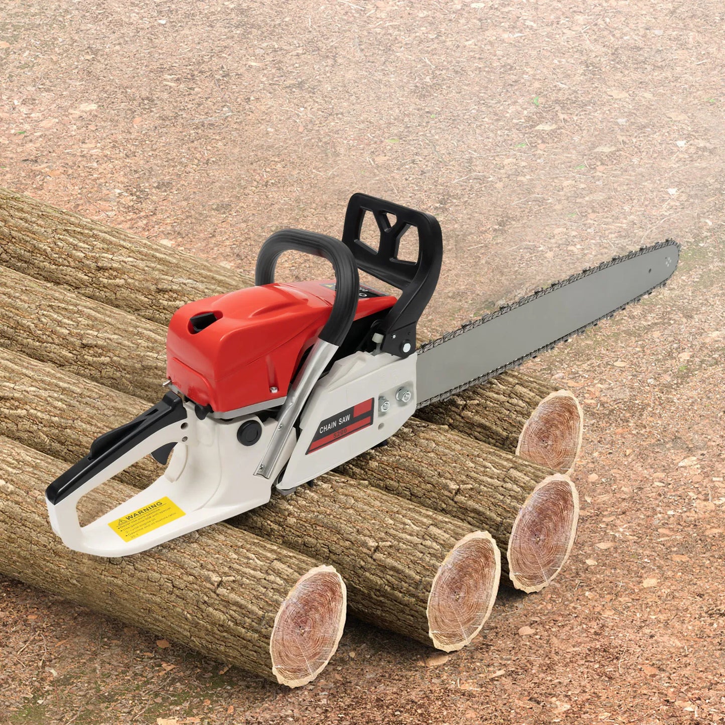 Gas Chainsaw 2 Stroke Engine Handheld Wood Cutting Tool