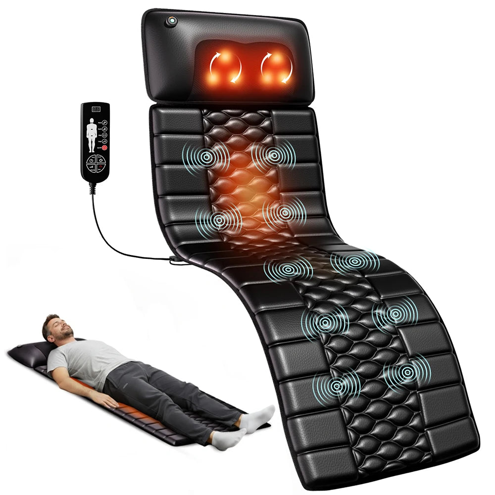 HOMEMASSAE Shiatsu Full Body Massage Mat With Heat and 9 Intensity Levels