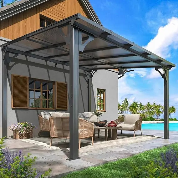 Durable Aluminum Gazebo Pergola For Patio With Weatherproof Hardtop