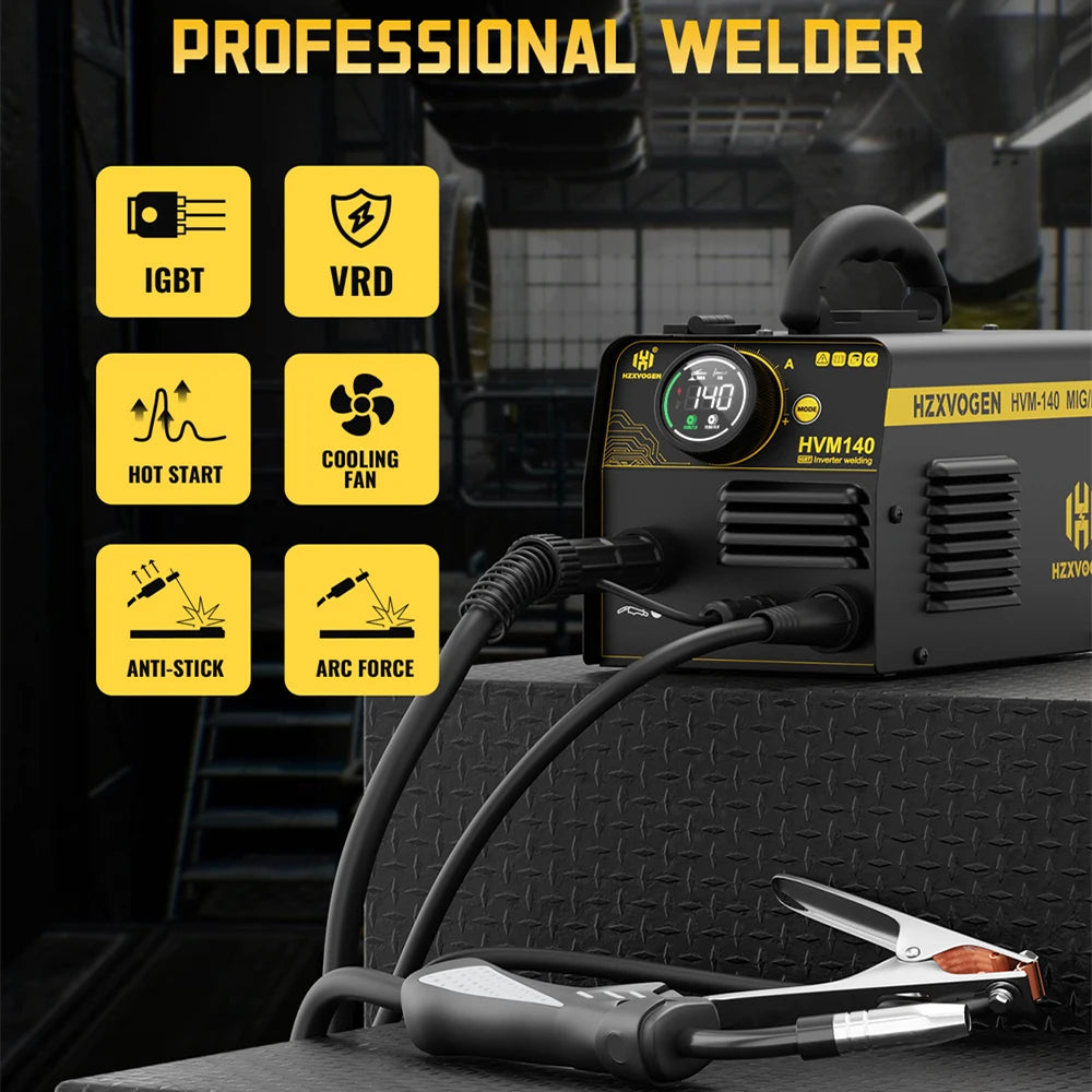 HZXVOGEN HVM140 3 in 1 Inverter MIG TIG Welder