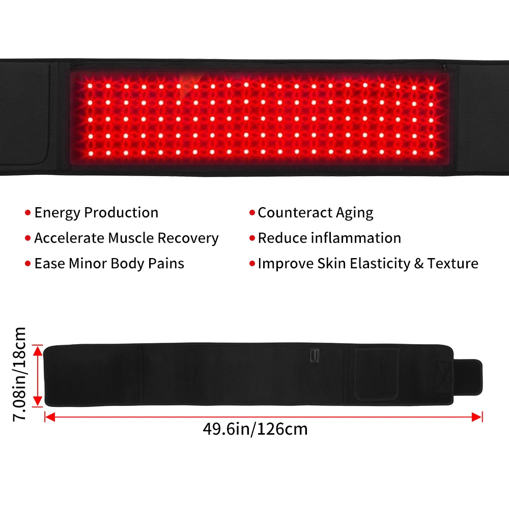 Light Therapy Belt 660nm 850nm Near Infrared For Muscle Relaxation Inflammation