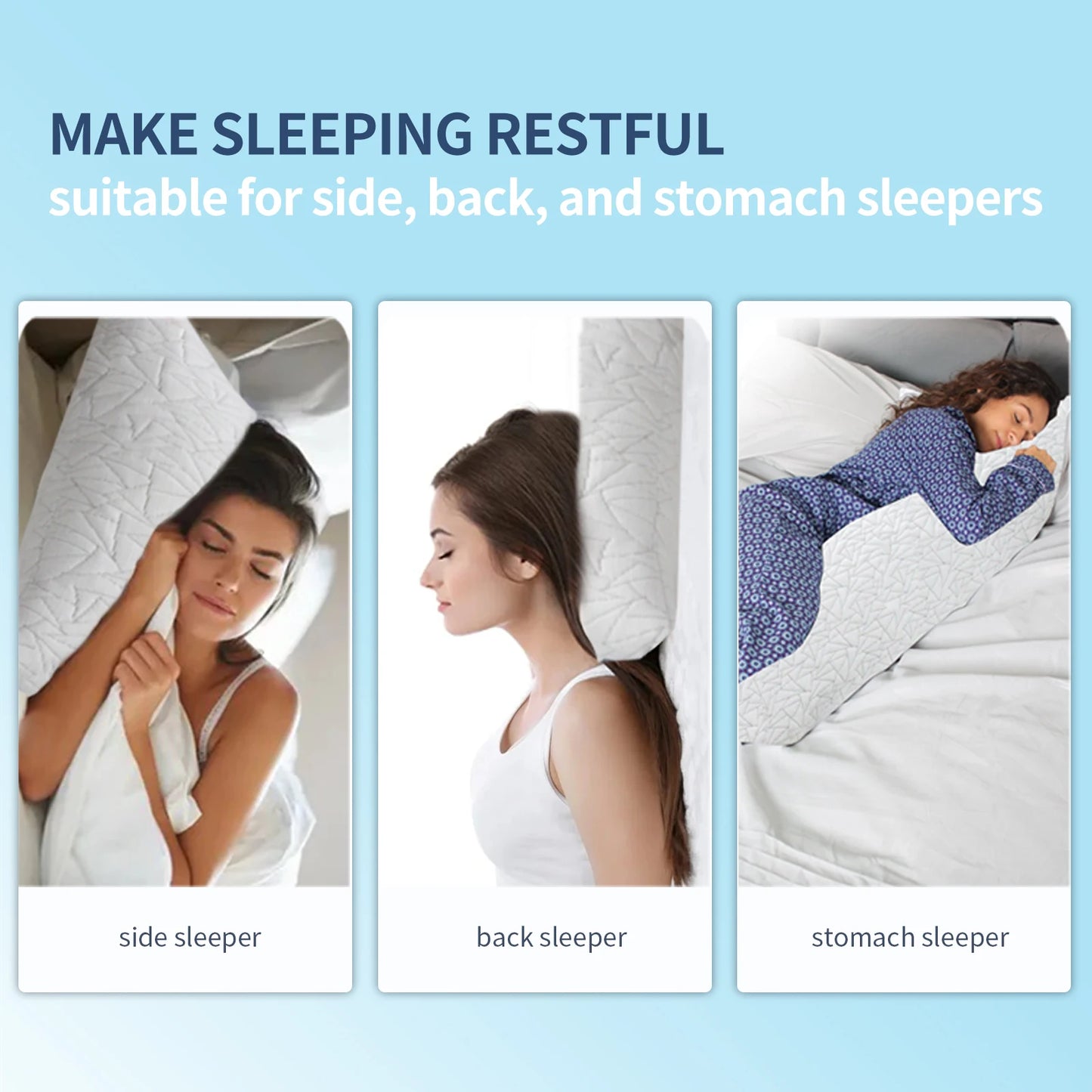 NONECN Memory Foam Body Pillow For Adults Long Sleeping Pillow