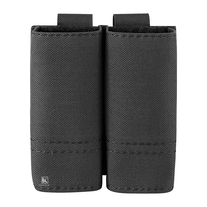 KRYDEX Tactical 9mm Double Magazine Pouch Pistol Mag Holder MOLLE