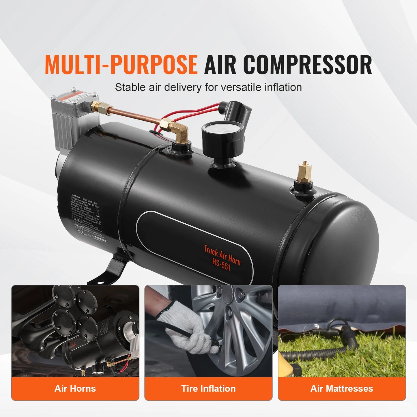 SucceBuy 12V Onboard Air Compressor System For Vehicles