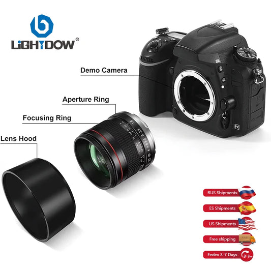 Lightdow 85mm F1.8 Full Frame Manual Focus Portrait Lens For Canon Sony Nikon