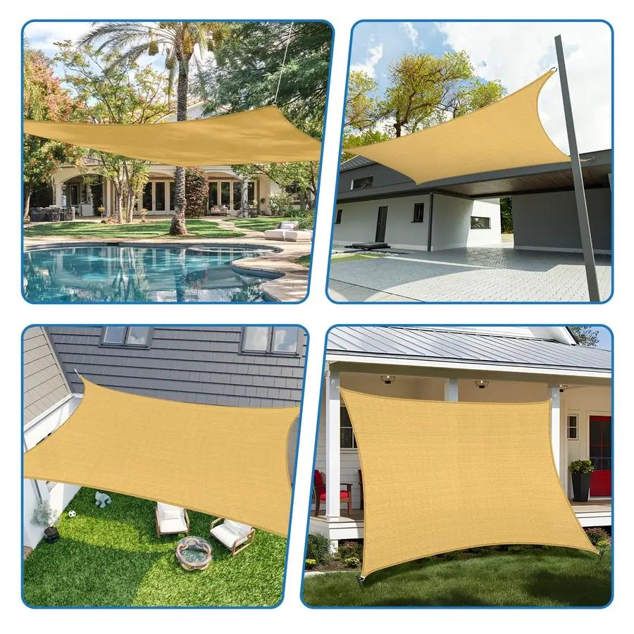 Sun Shade Sail Canopy UV Block Shade Cloth For Outdoor Patio Pergola