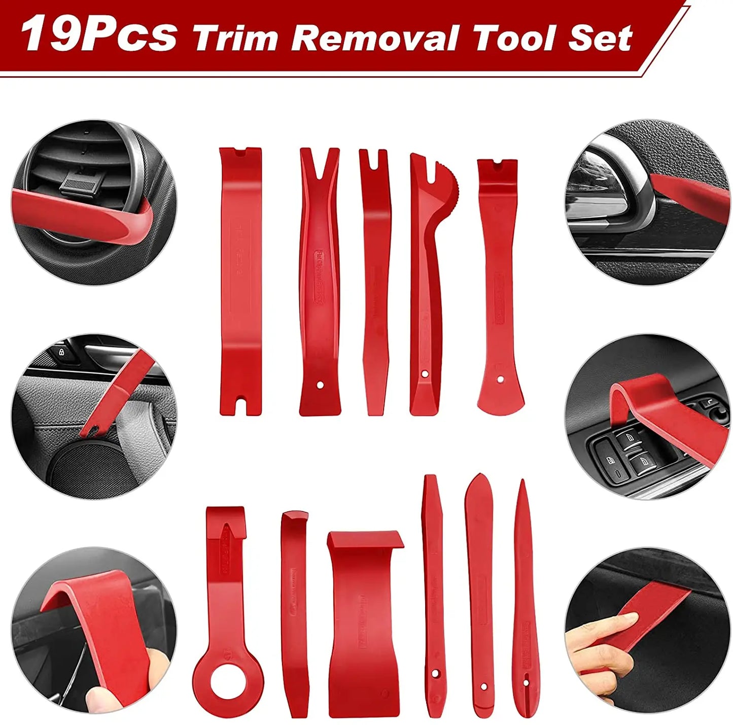 JOIGVFNH Car Interior Disassembly Kit 38Pcs Trim Removal Tool Set