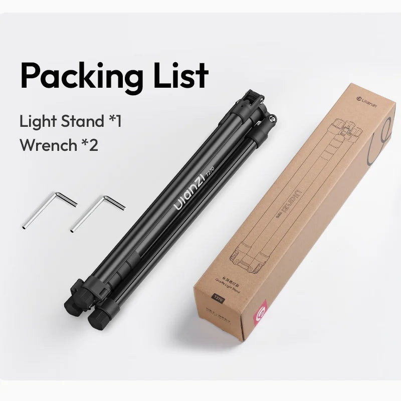 Ulanzi T270 2.7M Foldable Light Stand Tripod for Camera 40W Pro 120W 200W Cob Light LED Softbox with Universal Mount 6kg MaxLoad