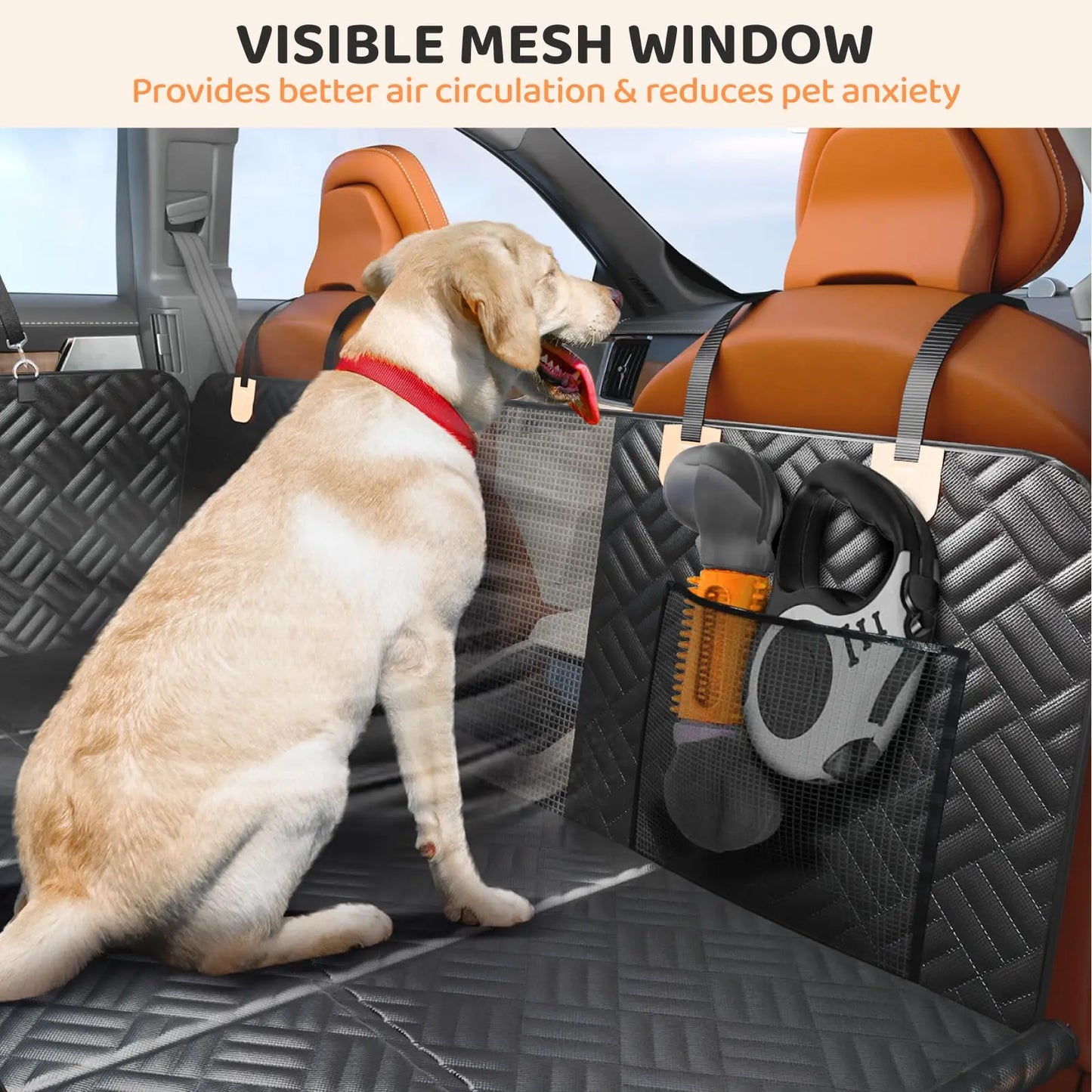 NONECN Rear Seat Dog Hammock Cover For Cars And SUVs