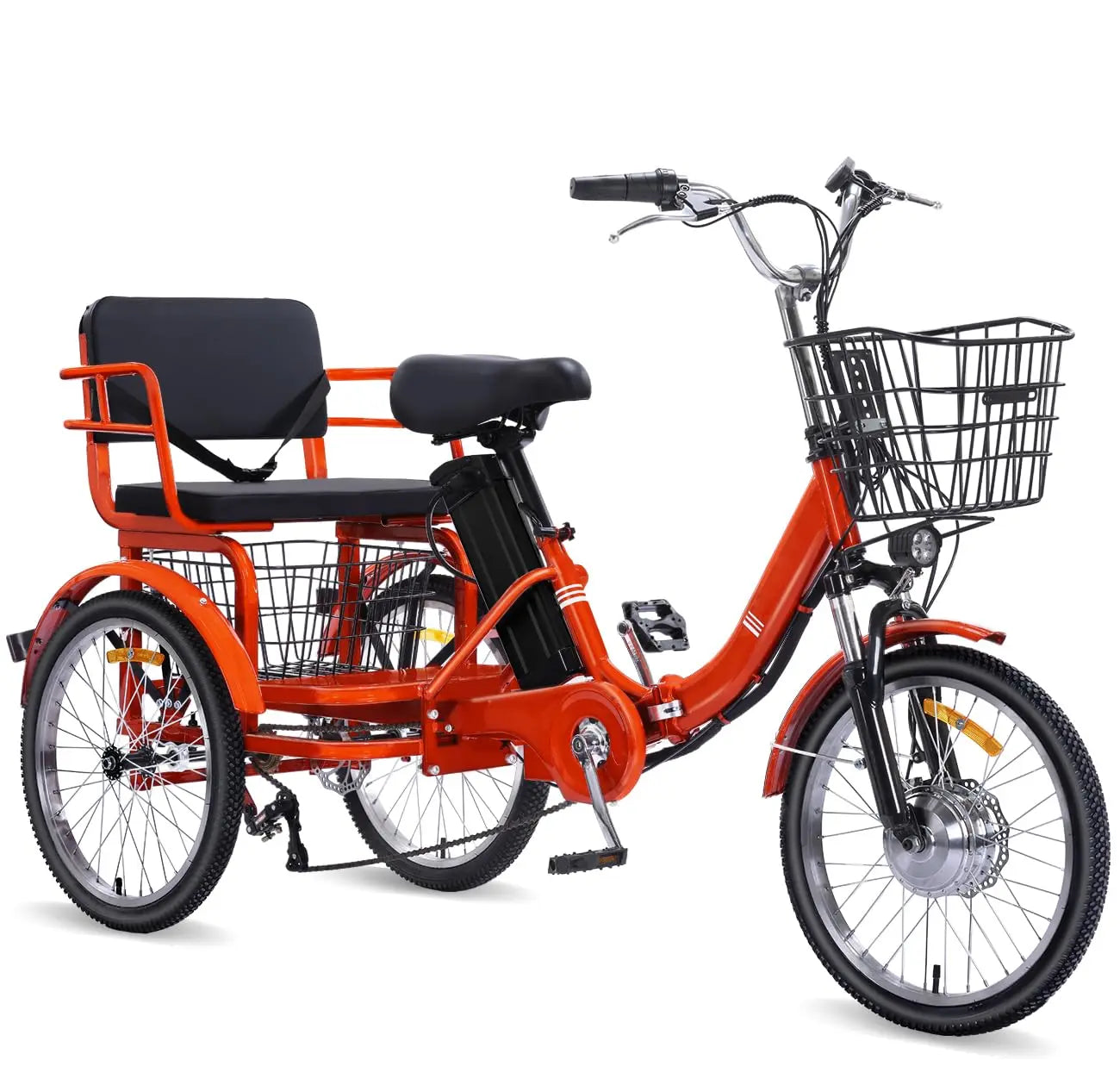 Folding 48V 13Ah Electric Tricycle for Adults With Passenger Seat