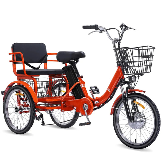 Folding 48V 13Ah Electric Tricycle for Adults With Passenger Seat