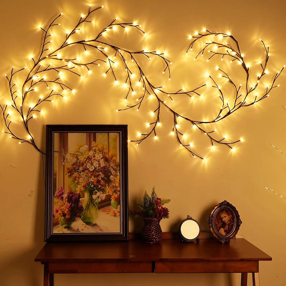 WELPUR Outdoor Solar String Lights Tree And Vine Lamp 96LED