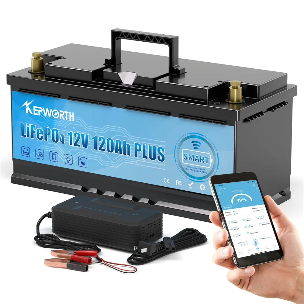 KEPWORTH 12V LiFePO4 Battery 100To300Ah For RV Marine Trolling Motor