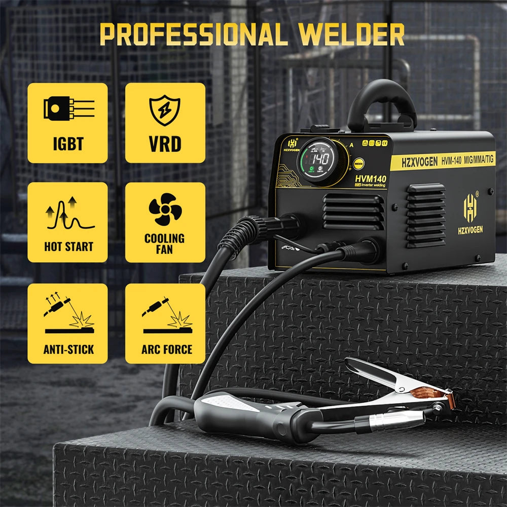 HZXVOGEN HVM140 3 In 1 MIG Welder MMA TIG
