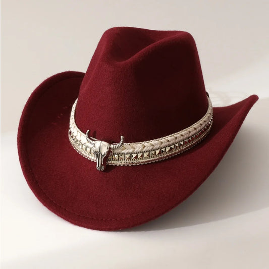 New Heart Shaped Cowboy Head Accessories Cowboy Hat Felt Hat New Men's and Women's Outdoor Knight
