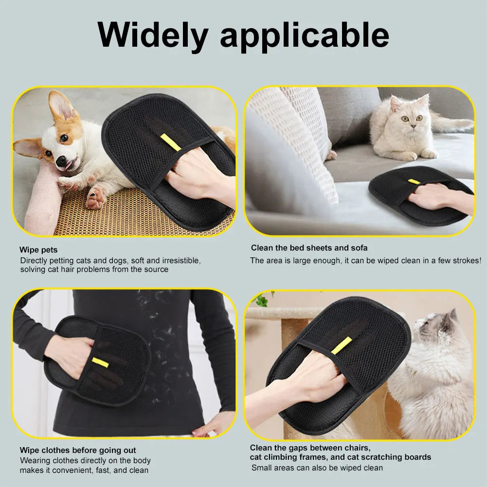 APWIKOGER Pet Hair Remover Gloves Deshedding Mitt For Dogs Cats