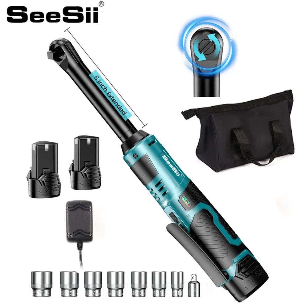 SeeSii Cordless Ratchet Wrench 55Nm 12V Electric Tool