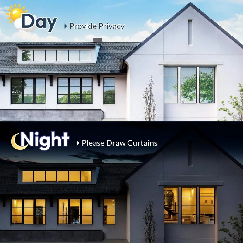 0.9X6.5M One Way Privacy Window Film Reflective Mirror Sun Blocking Heat Control Daytime See Out But Not in Window Tint for Home
