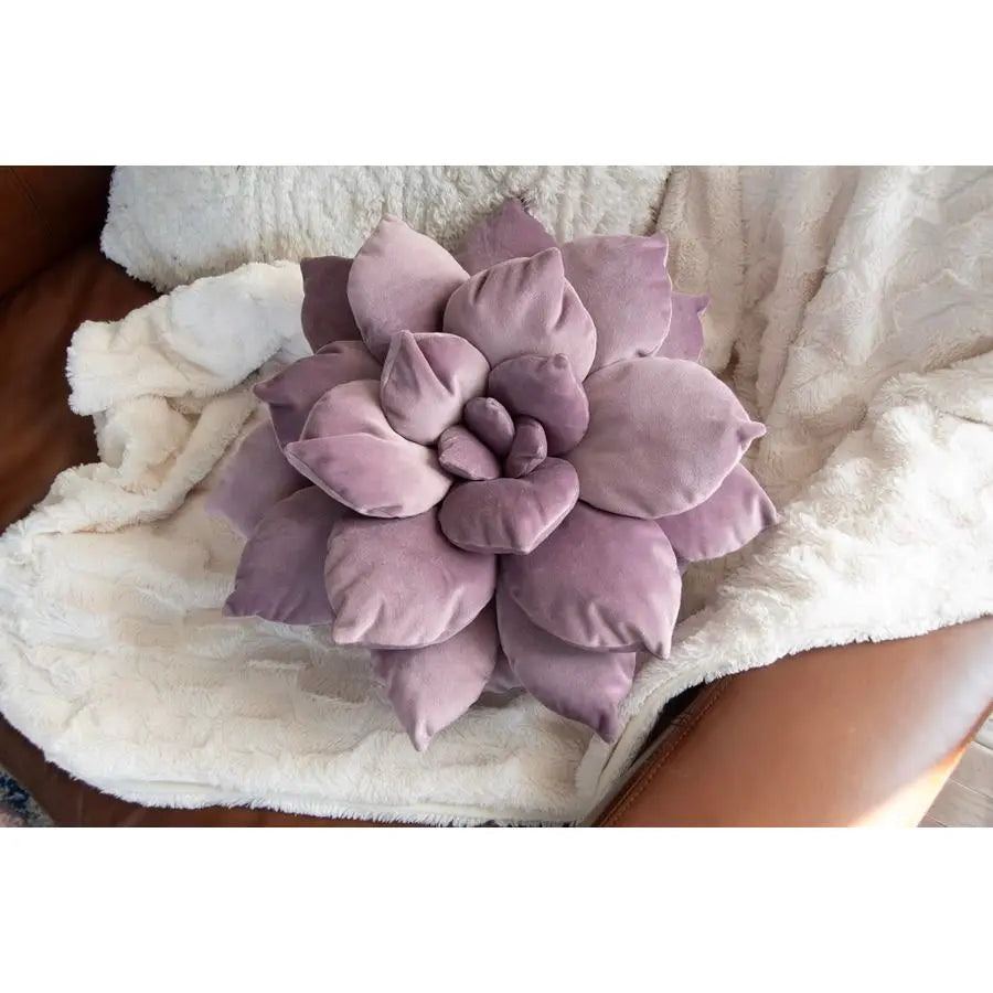 Cactus Flower Throw Pillow Handstitched For Bedroom Decor