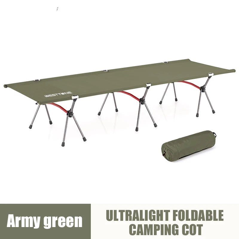 WEST TUNE Camping Cot With Leg Extenders Ultralight Aluminum