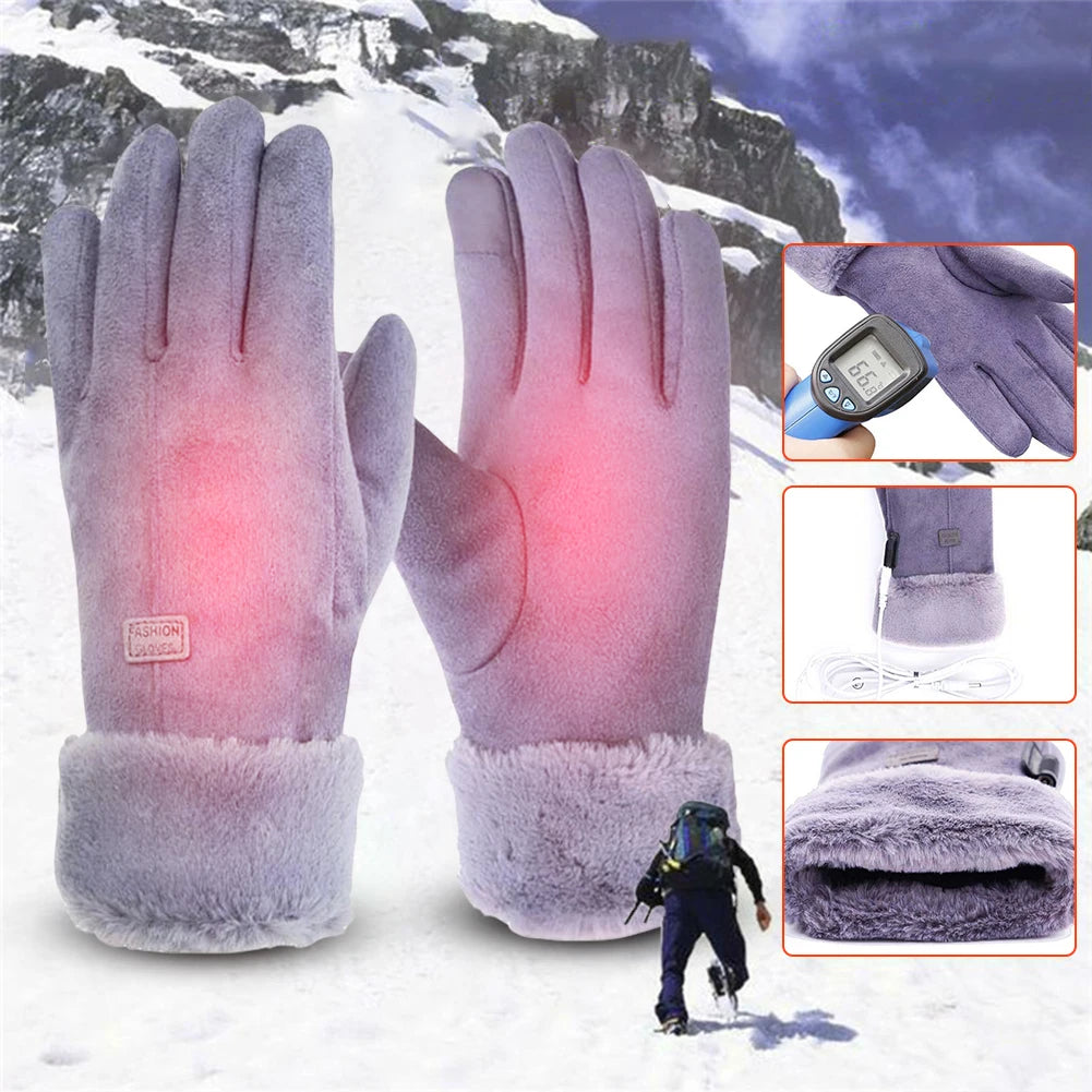 APWIKOGERCN USB Heated Gloves 3 Gear Thermal Motorcycle Riding