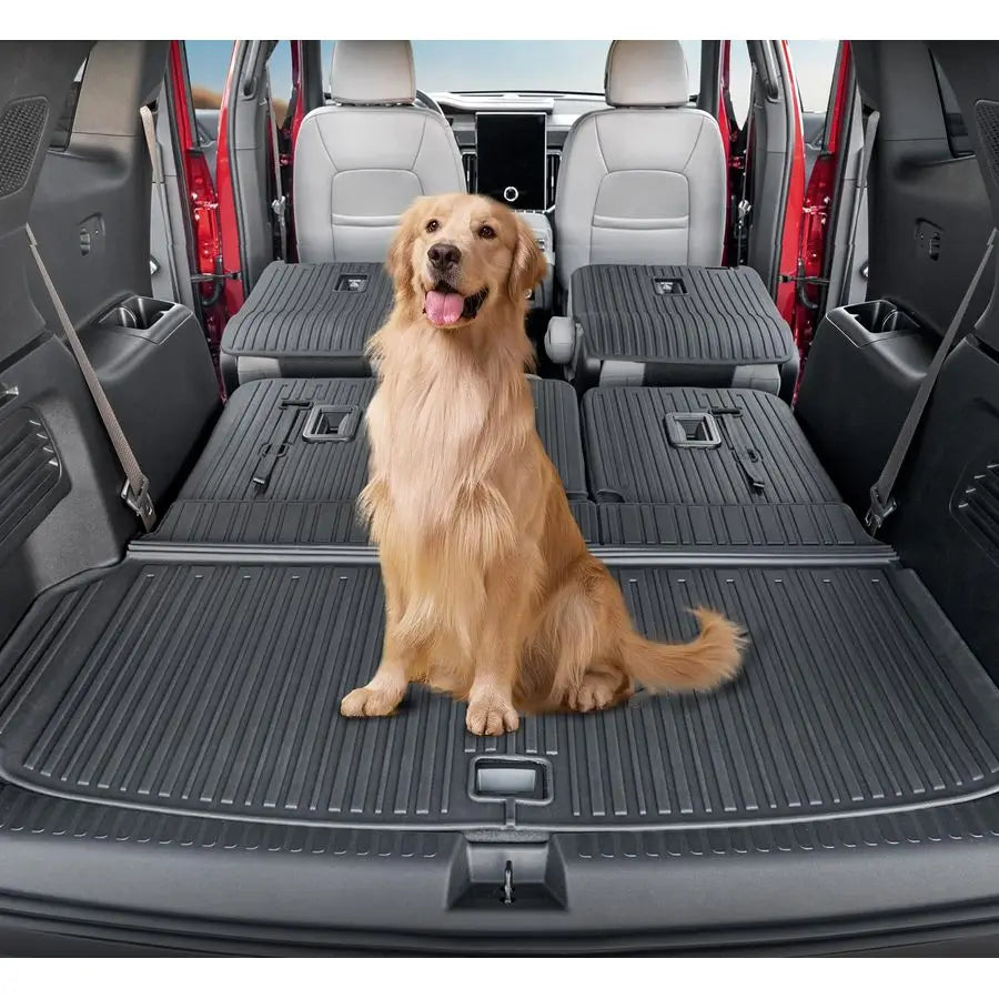 XMSJ All Weather Backrest Mats for GMC Acadia Seven Seats