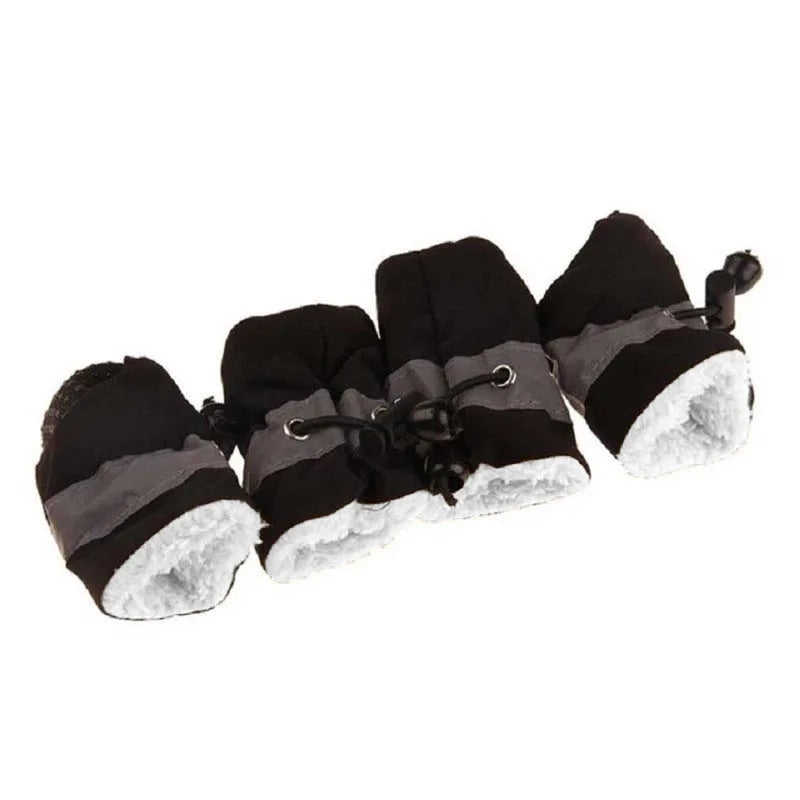 Non Slip Puppy Shoes Set of 4 Winter Waterproof Soft Soles