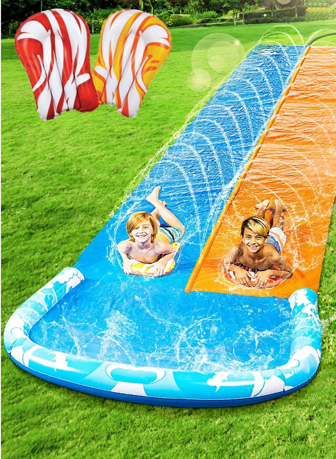 Inflatable Water Slide With Sprinkler For Kids And Family Outdoor Fun