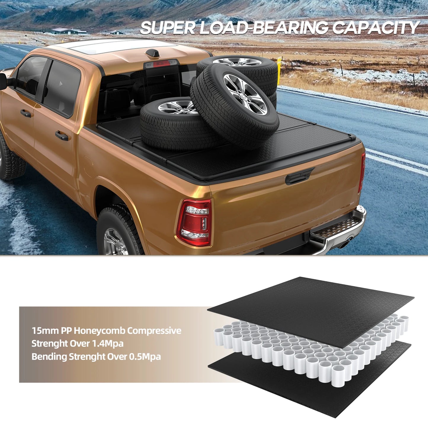 3 Fold Truck Bed Tonneau Cover For Colorado Canyon