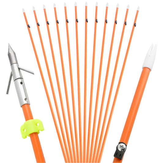 12 Pack Bowfishing Arrows Fiberglass For Archery And Fishing