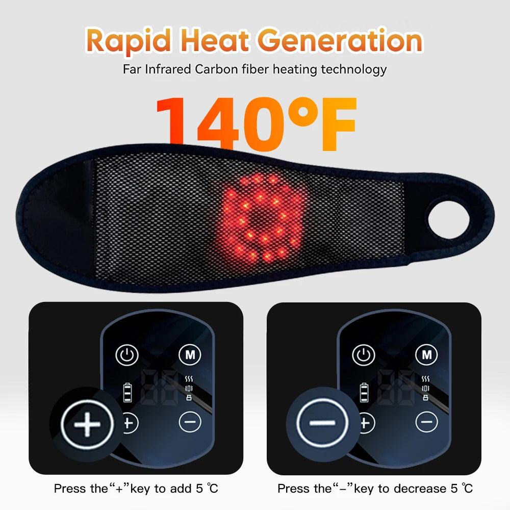 Wireless Heating Wrist Massager With 5 Heat Levels And Vibration