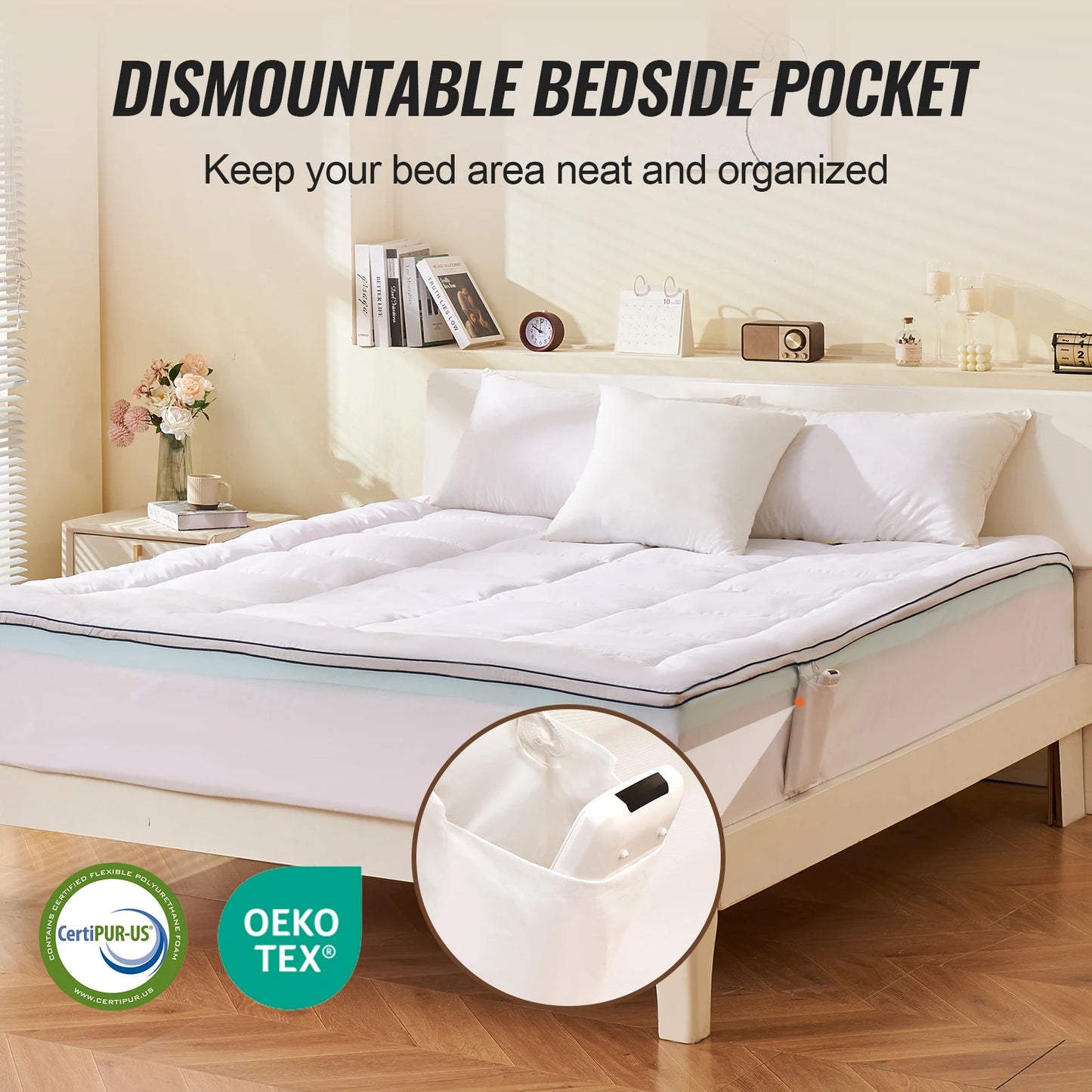 Nonecn SucceBuy Memory Foam Mattress Topper For Pressure Relief