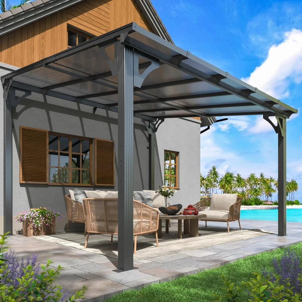 Durable Aluminum Gazebo Pergola For Patio With Weatherproof Hardtop