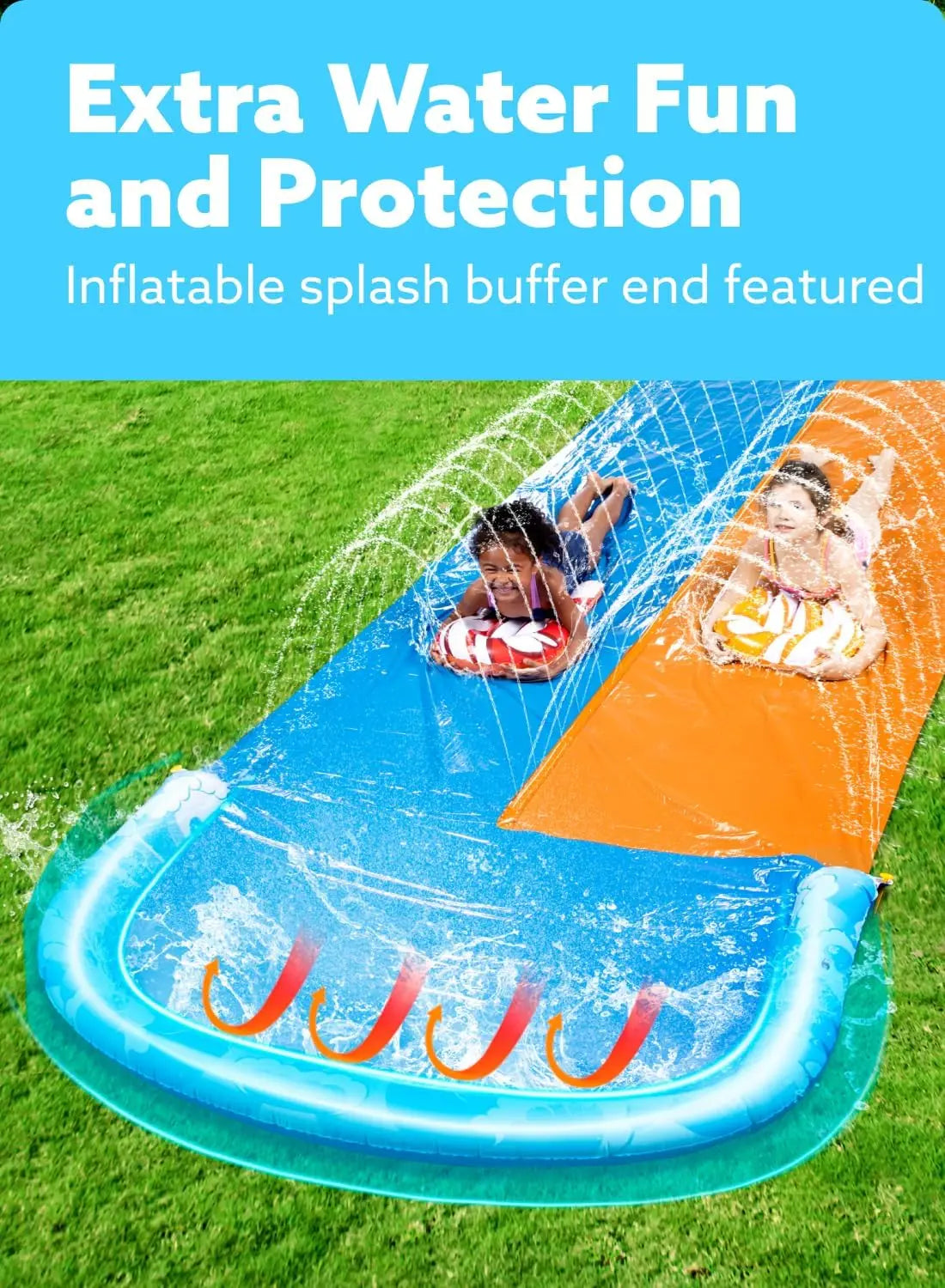 Inflatable Water Slide With Sprinkler For Kids And Family Outdoor Fun