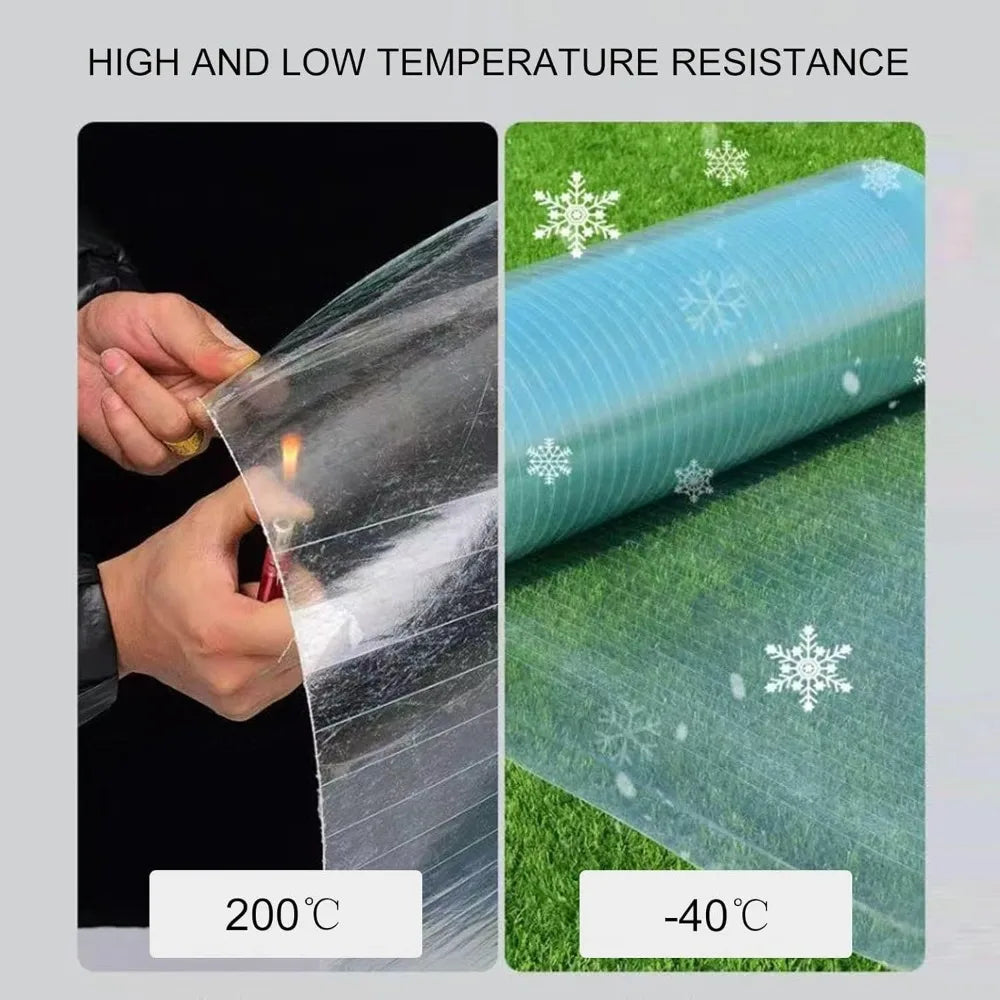 Waterproof Clear Polycarbonate Garden Roof Panels - Pergola Carport Sunroom Greenhouse Replacement, 32x315in with Screws